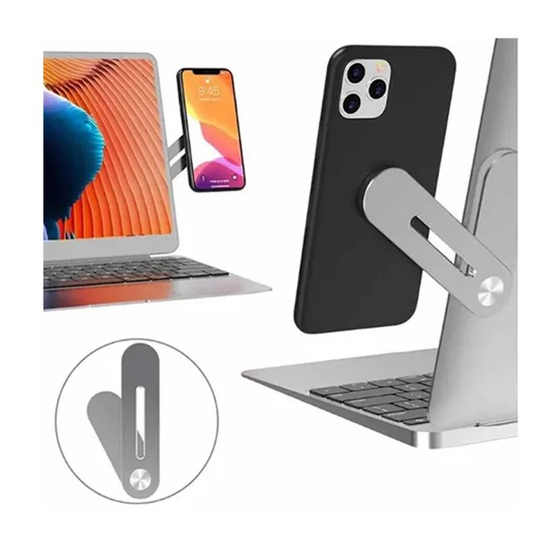 FELIZ - Soporte Magnético Celular Para Notebook Sujetador D Aluminio