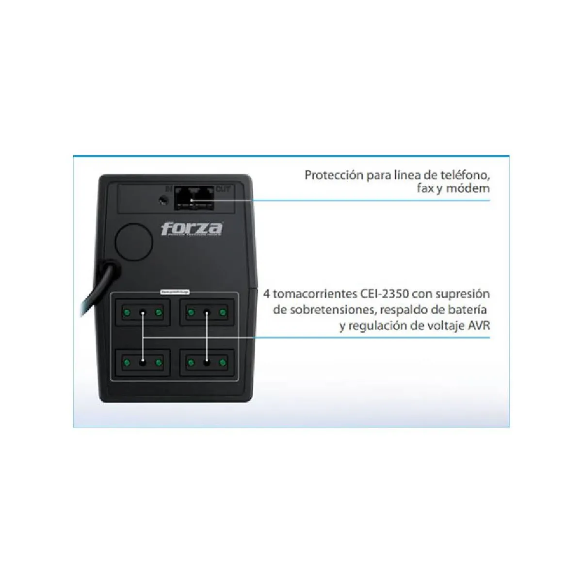 FORZA - UPS Forza NT-762C 750VA 375W 220V FORZA