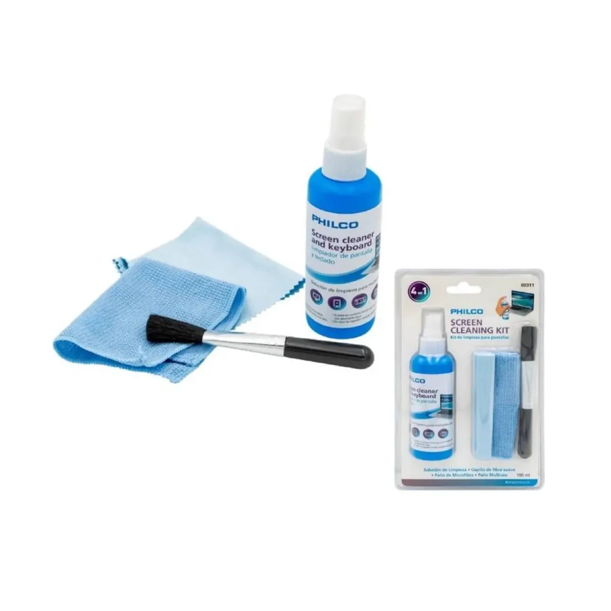 PHILCO - Kit Set Limpia Pantallas Liquido Philco Notebook Pc 4 En 1 PHILCO PHILCO