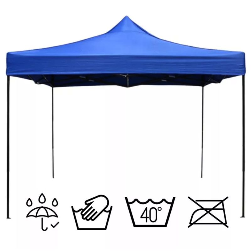 GENERICO - Toldo Plagable 3x3 Metalico Antioxidable Con Lona
