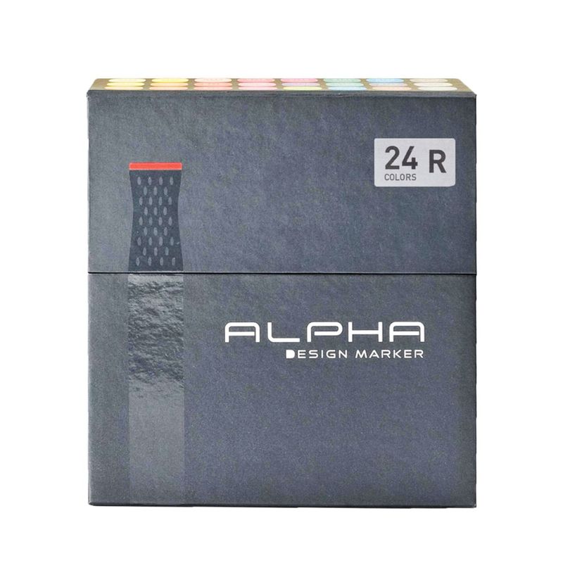 ALPHA DESING - Marcadores Alpha Design Set R 24 Colores