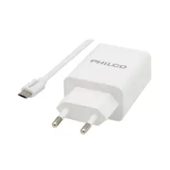 PHILCO - Cargador De Pared USB Carga Rapida Micro USB QC620