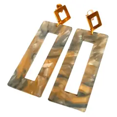 CATHALIFAUDJOYAS - Aros rectangulares resina