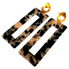 CATHALIFAUDJOYAS - Aros rectangulares resina