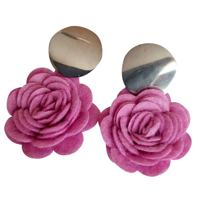 CATHALIFAUDJOYAS - aros de fieltro y acero CathalifaudJoyas
