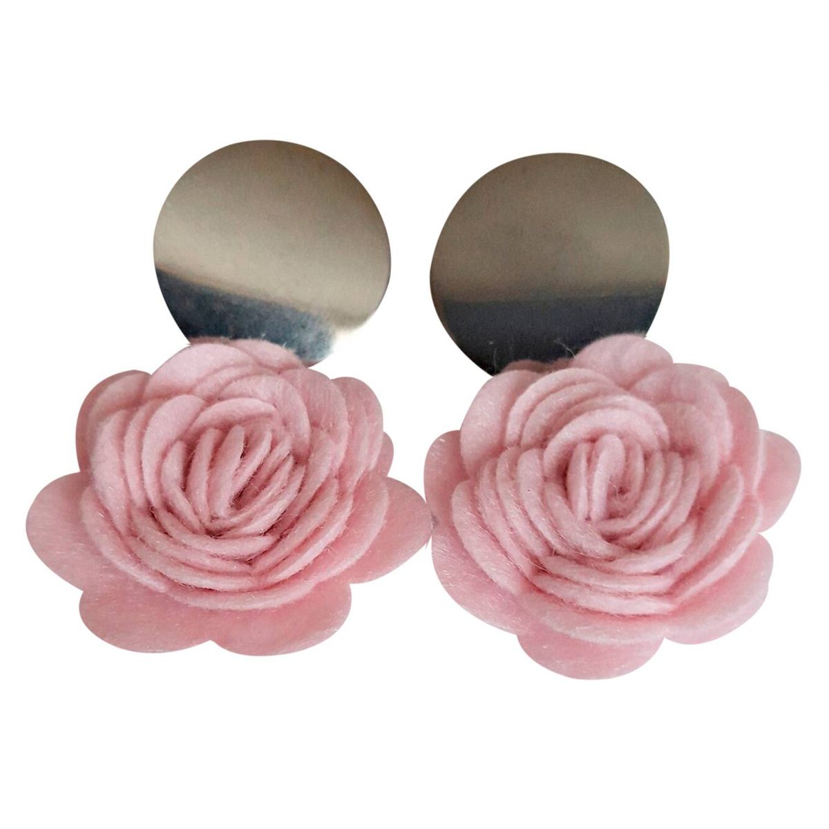 CATHALIFAUDJOYAS - aros de fieltro y acero CathalifaudJoyas