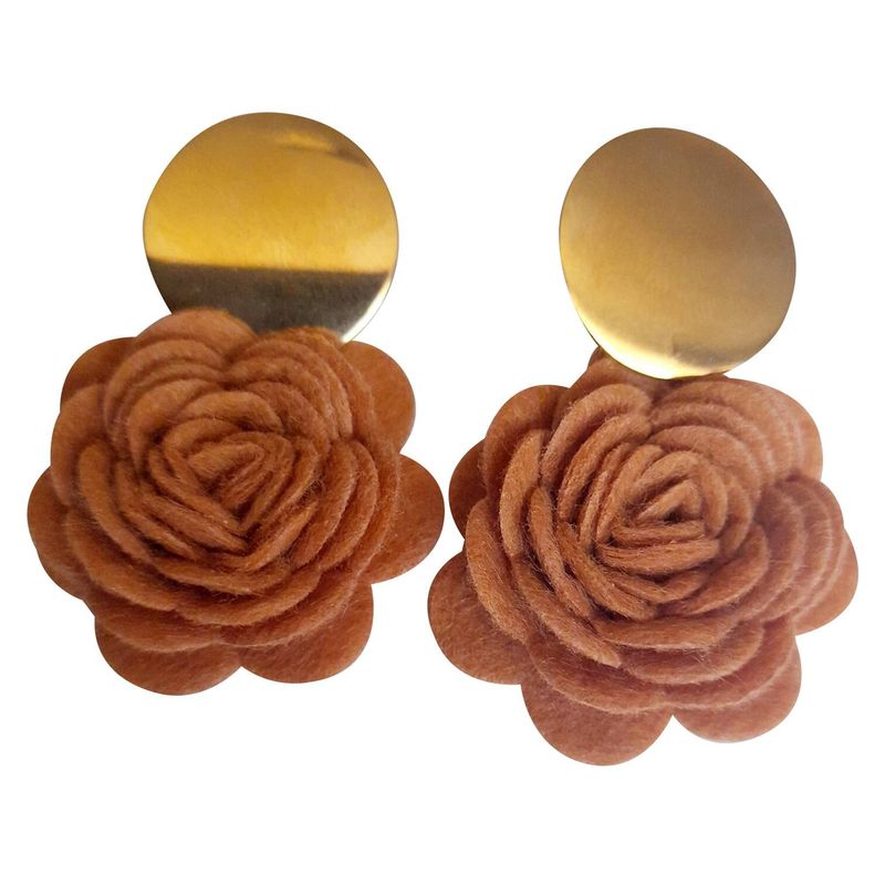 CATHALIFAUDJOYAS - aros de fieltro y acero CathalifaudJoyas