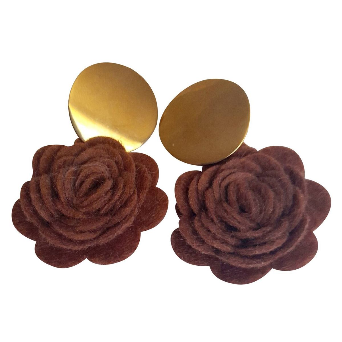 CATHALIFAUDJOYAS - aros de fieltro y acero CathalifaudJoyas