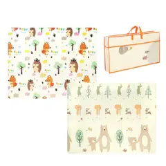 GENERICO - Alfombra Antigolpe Bebe Plegable Reversible Bolso Osito