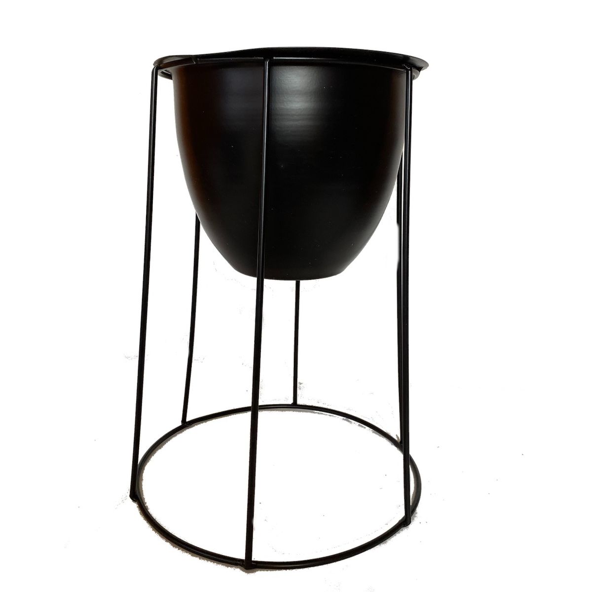 DECOGREEN - MACETERO METÁLICO CON PEDESTAL DE METAL