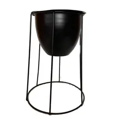 DECOGREEN - MACETERO METÁLICO CON PEDESTAL DE METAL