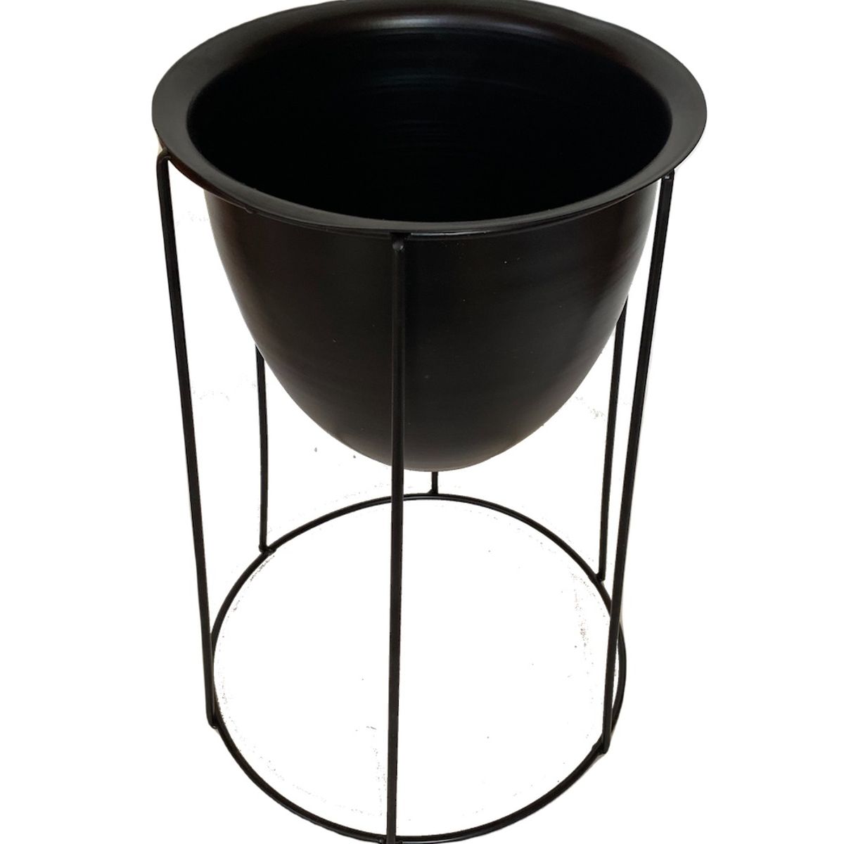 DECOGREEN - MACETERO METÁLICO CON PEDESTAL DE METAL