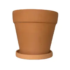 DECOGREEN - MACETERO Y PLATO TERRACOTA CLASICA M.