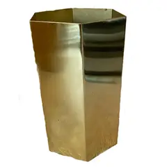 DECOGREEN - MACETERO METÁLICO OCTOGONAL DORADO S