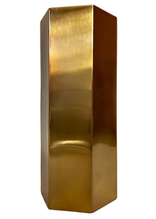 MACETERO METALICO OCTOGONAL DORADO M