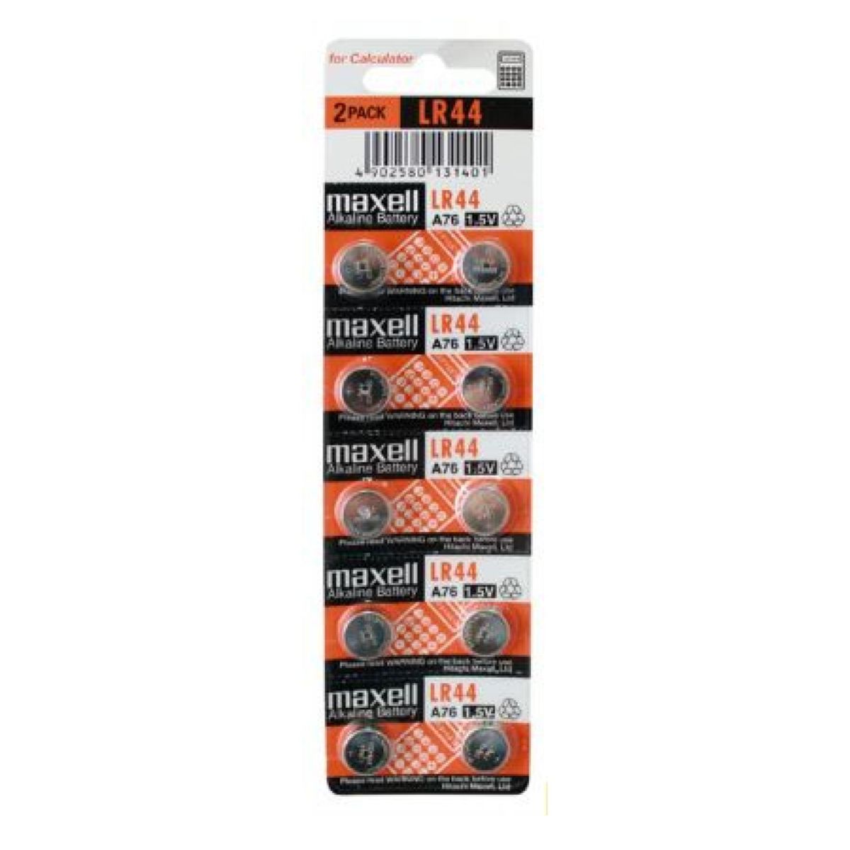Blister de 10 Pilas LR44 A76 1.5V Maxell, marca GENERICO - Foto Principal
