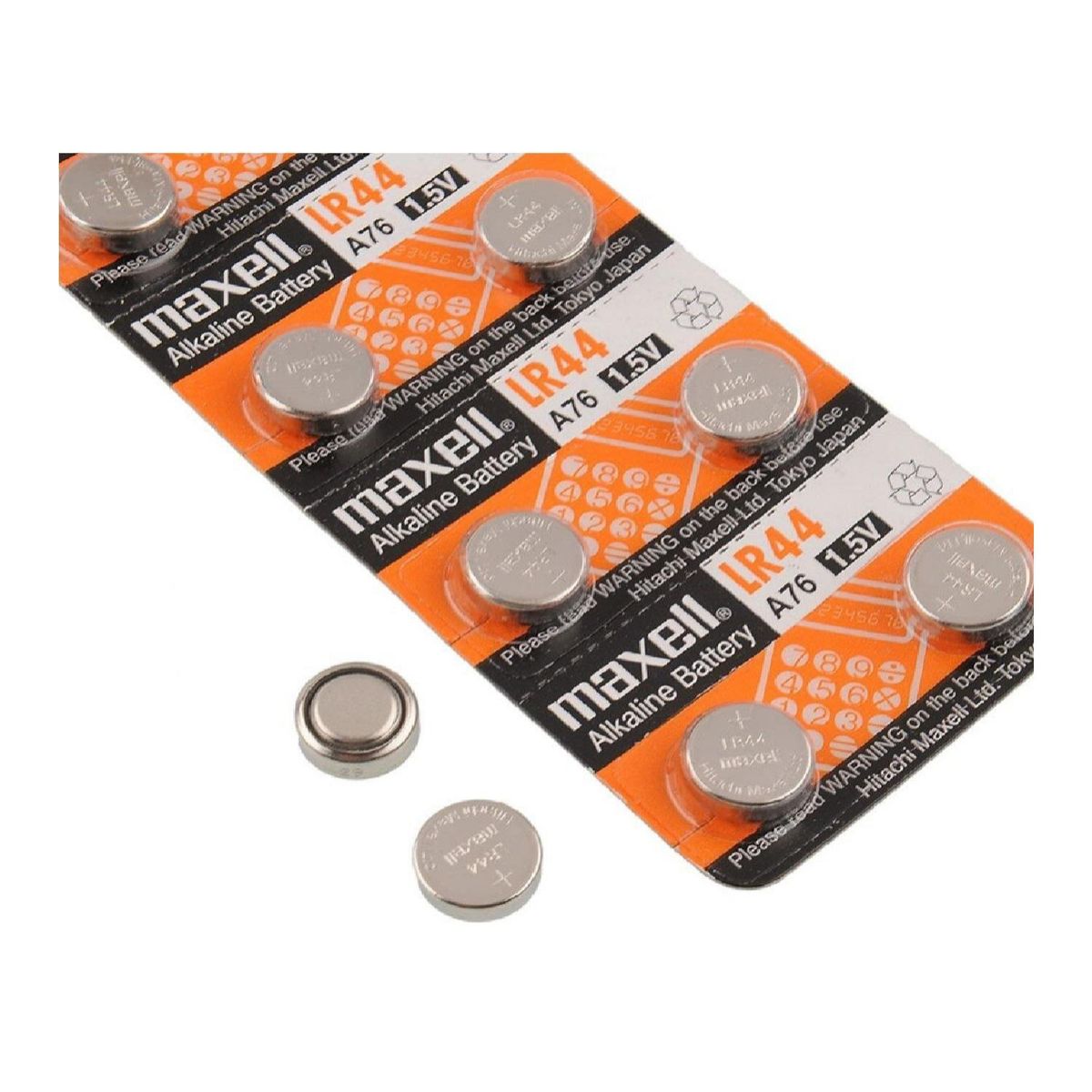 Blister de 10 Pilas LR44 A76 1.5V Maxell, marca GENERICO - Foto 2