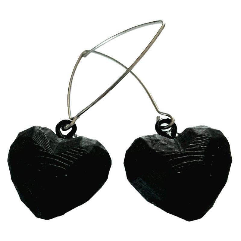 CATHALIFAUDJOYAS - aros corazon 3d largos CathalifaudJoyas.-