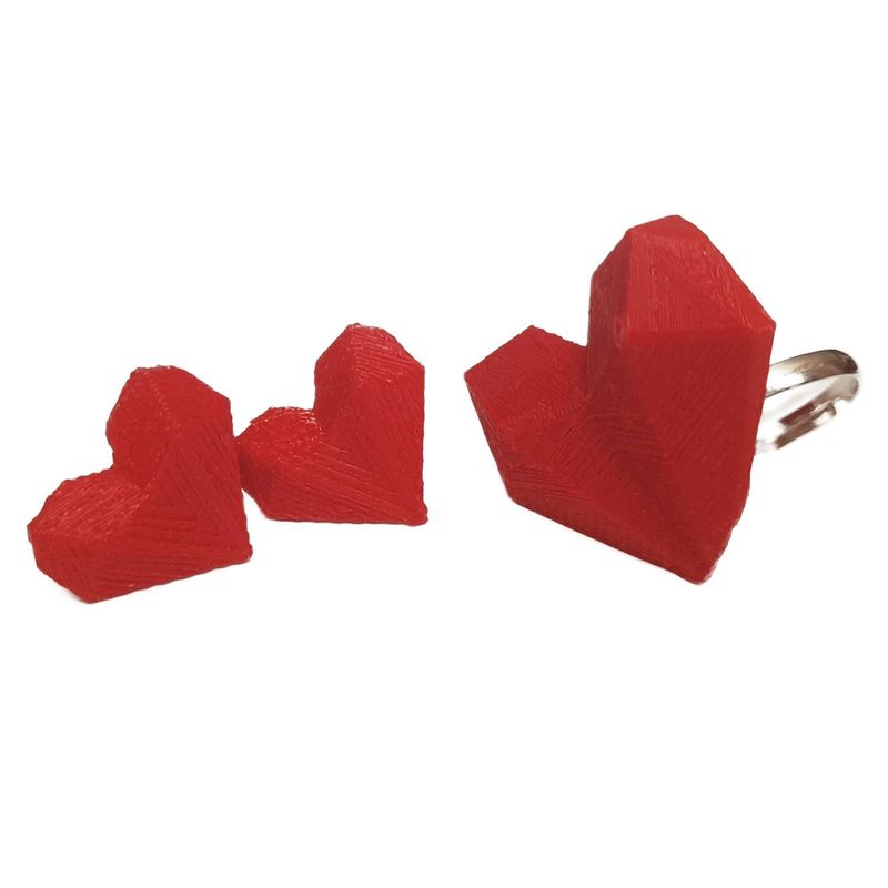 CATHALIFAUDJOYAS - conjunto corazon 3d  CathalifaudJoyas