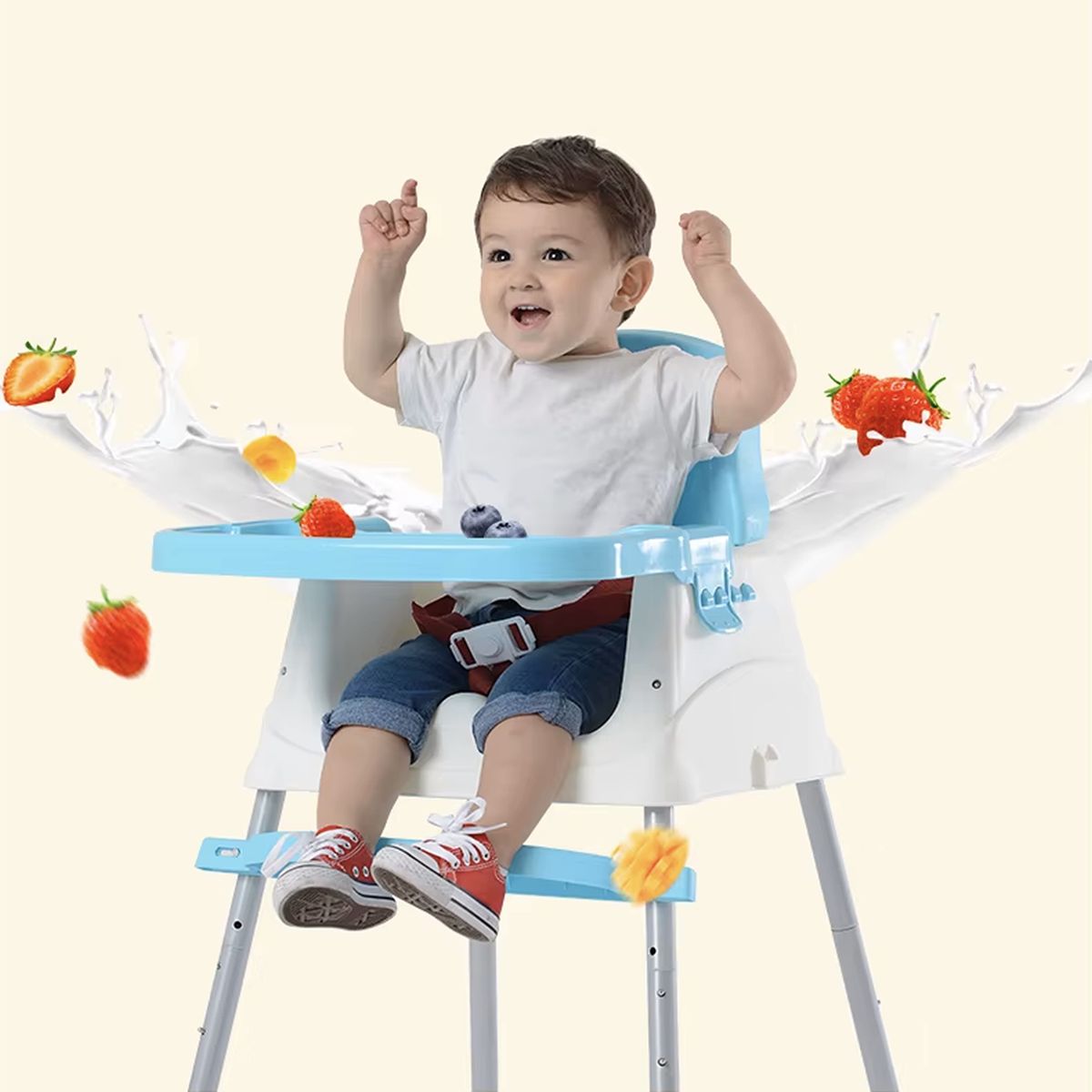 GENERICO - Silla De Comer Para Bebe / Niño altura Ajustable 3 en 1