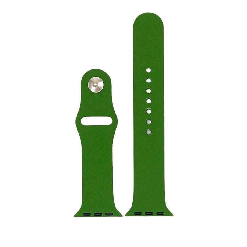 GENERICO - Correa de Silicona compatible con Apple Watch 42-44-45mm SM VERDE MIL