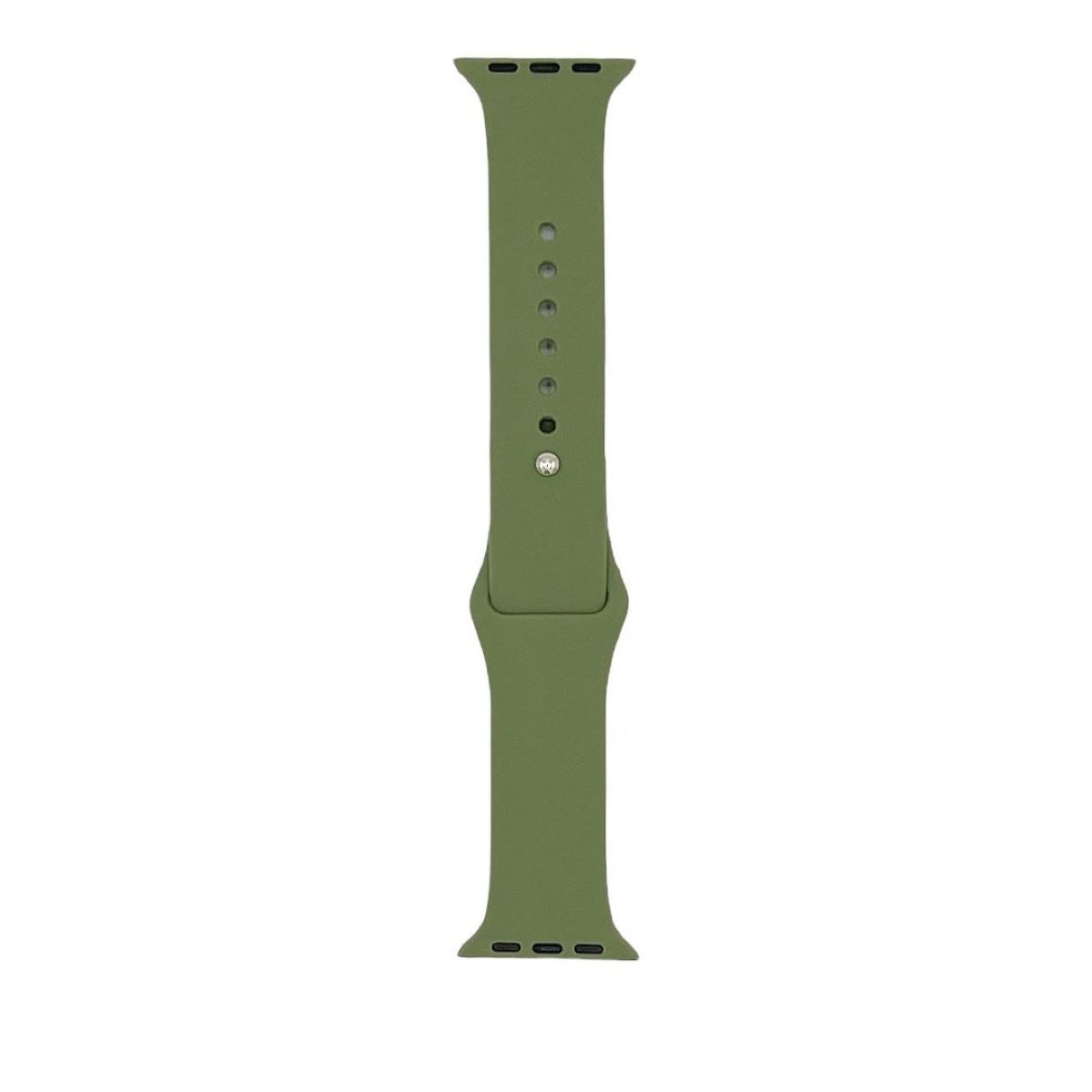 GENERICO - Correa de Silicon compatible con Apple Watch 42-44-45mm SM VERDE KHAKI
