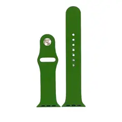 GENERICO - Correa de Silicona compatible con Apple Watch 42-44-45mm LM VERDE MIL