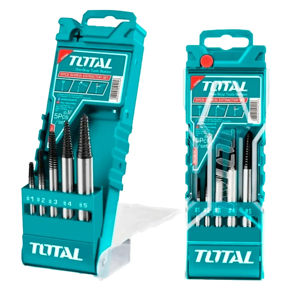 TOTAL TOOLS - Extractor Tornillo Pernos Cortados 5 Piezas