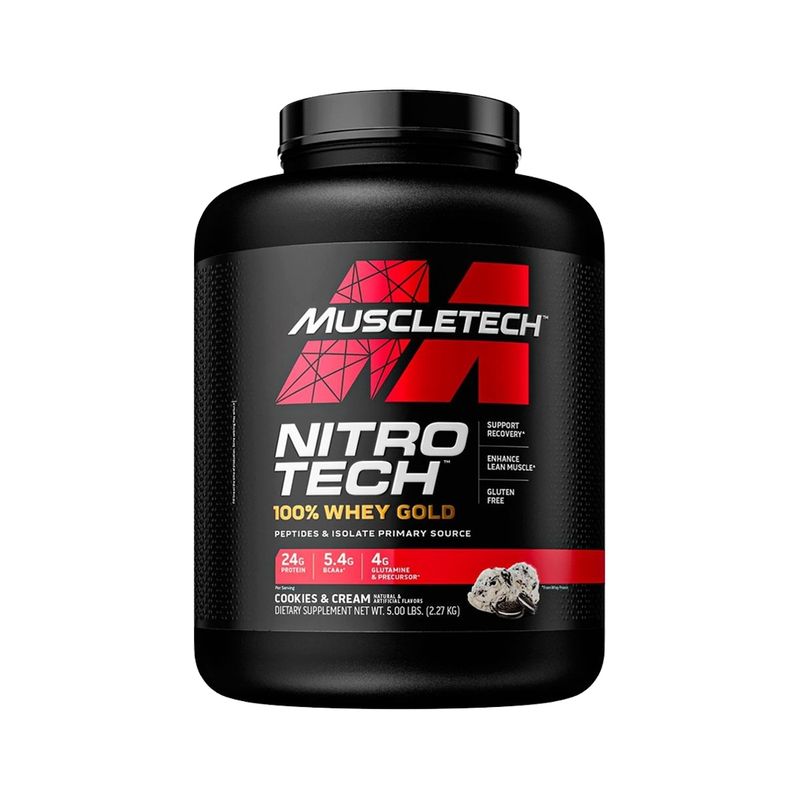 MUSCLETECH - Nitro Tech 100% Whey Gold 5 lbs - Muscletech Cookies and Cream
