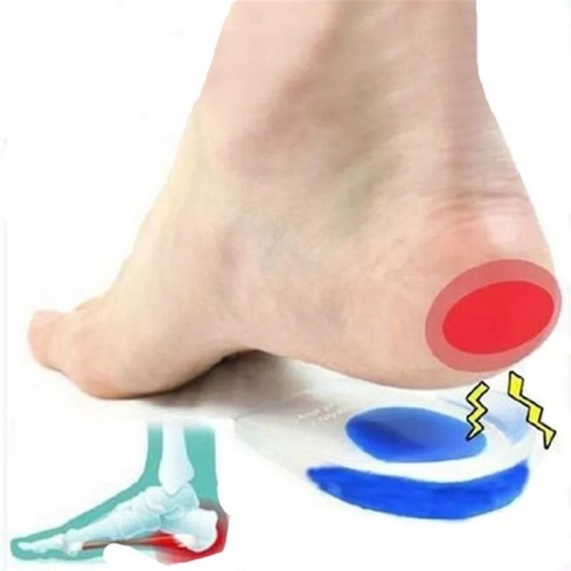 GENERICO - Plantilla Zapato Silicona Talonera Espolon Calcaneo Talla 38-42 Azul