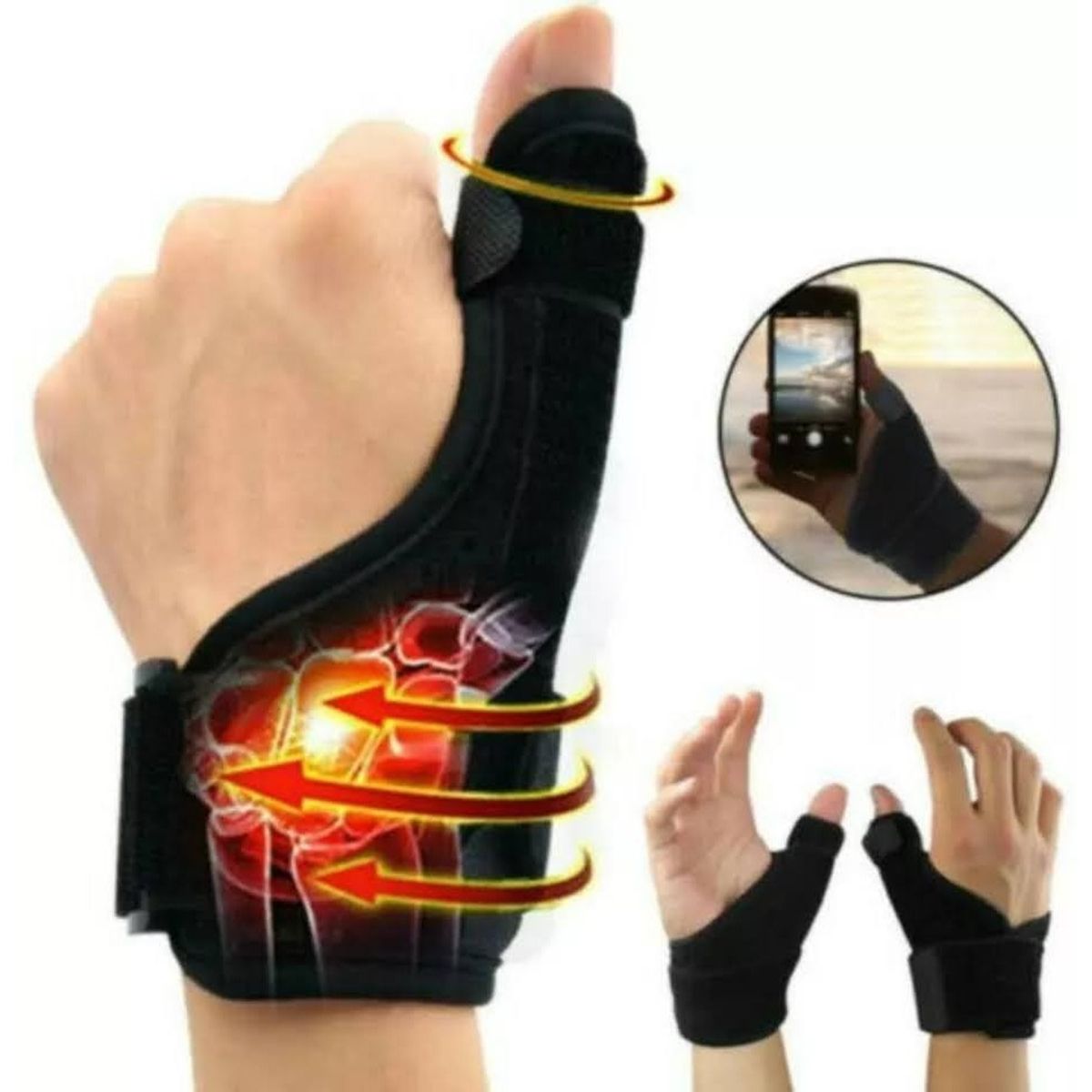 GENERICO - Muñequera Con Inmovilizador De Dedo Pulgar Soporte Ferula