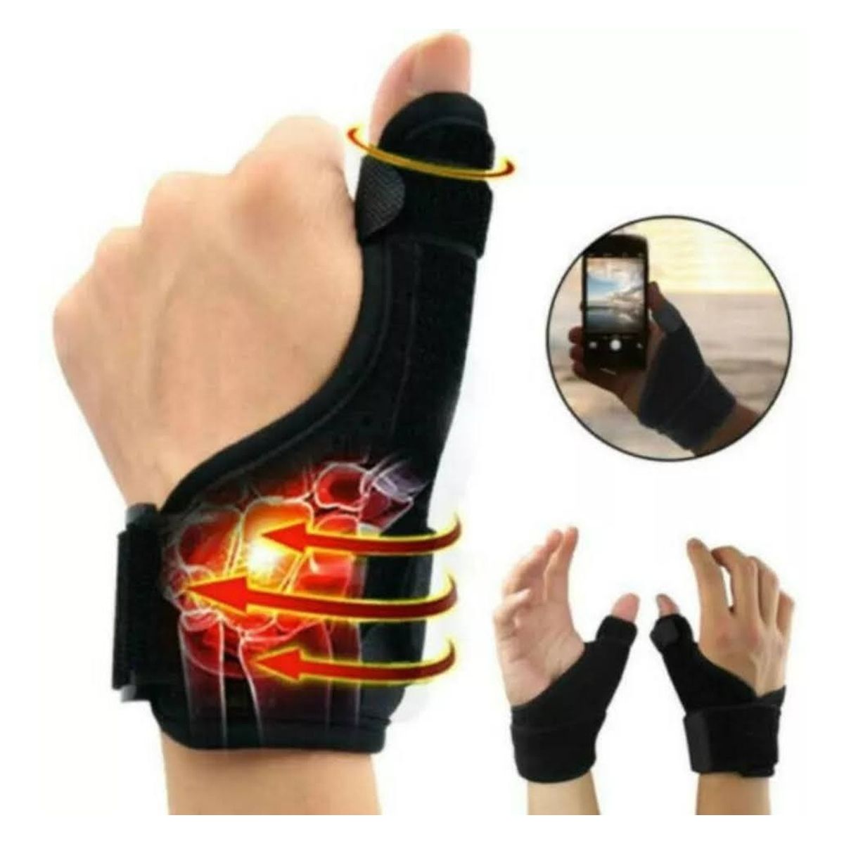 GENERICO - Muñequera Con Inmovilizador De Dedo Pulgar Soporte Ferula