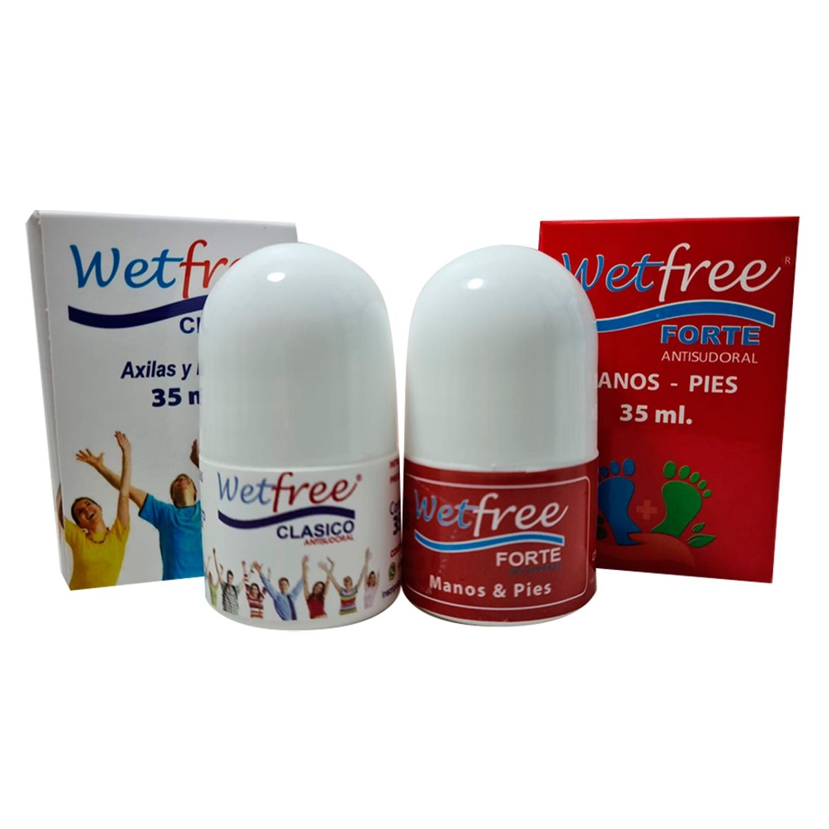 GENERICO - Desodorante Antitranspirante Wetfree Pack Clasico  + Forte