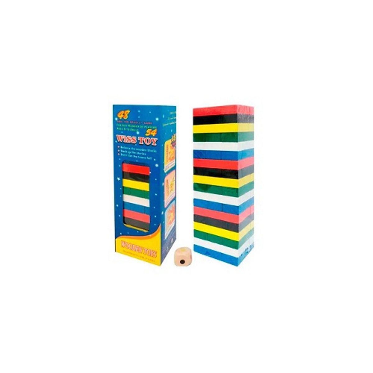 GENERICO - Yenga Juego Educativo Madera Colores