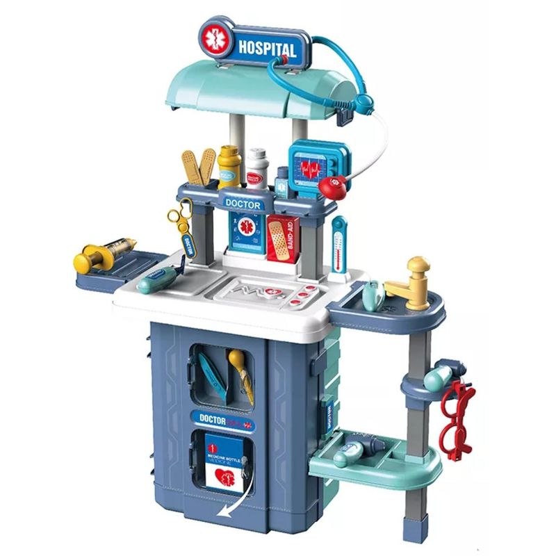 GENERICO - Juguete Set Maleta Herramientas 46 Piezas 3En1 Azul Infantil