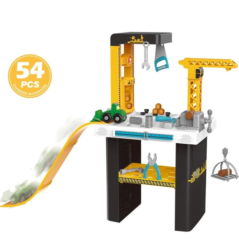 GENERICO - Juguete Set Mesa De Herramientas 54 Piezas Amarillo 82Cm