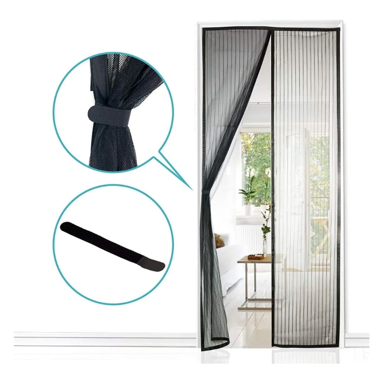 GENERICO - Malla Cortina Anti Mosquitos Mata Moscas Mosquitero