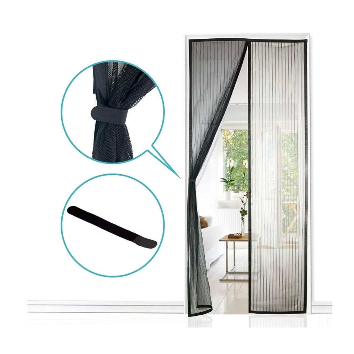 GENERICO - Malla Cortina Anti Mosquitos Mata Moscas Mosquitero