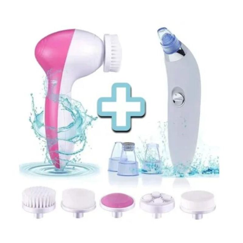 GENERICO - Spa Facial Mini Masajeador 5 En 1 + Extractor Puntos Negros