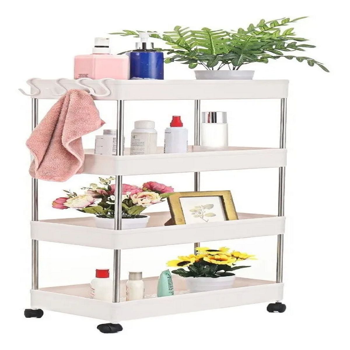 GENERICO - Rack Carrito Organizador 4 Niveles Hogar Multifuncional Casa itm1429