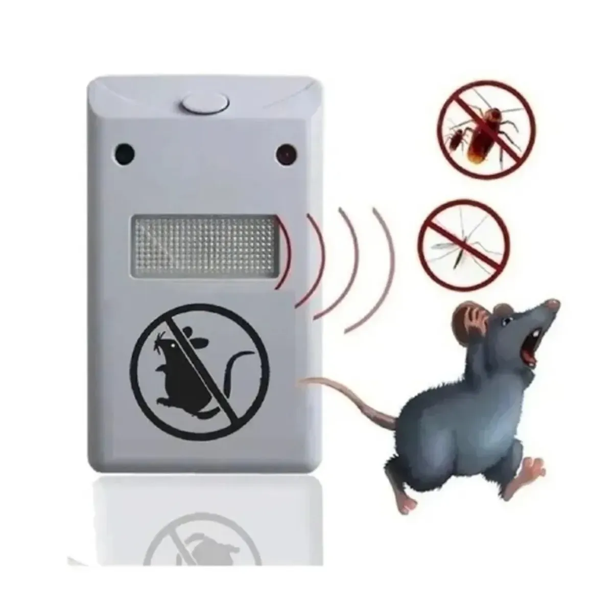 GENERICO - 3 x Repelente Ultrasonido Para Ratones Repelente Ratas Y Insecto