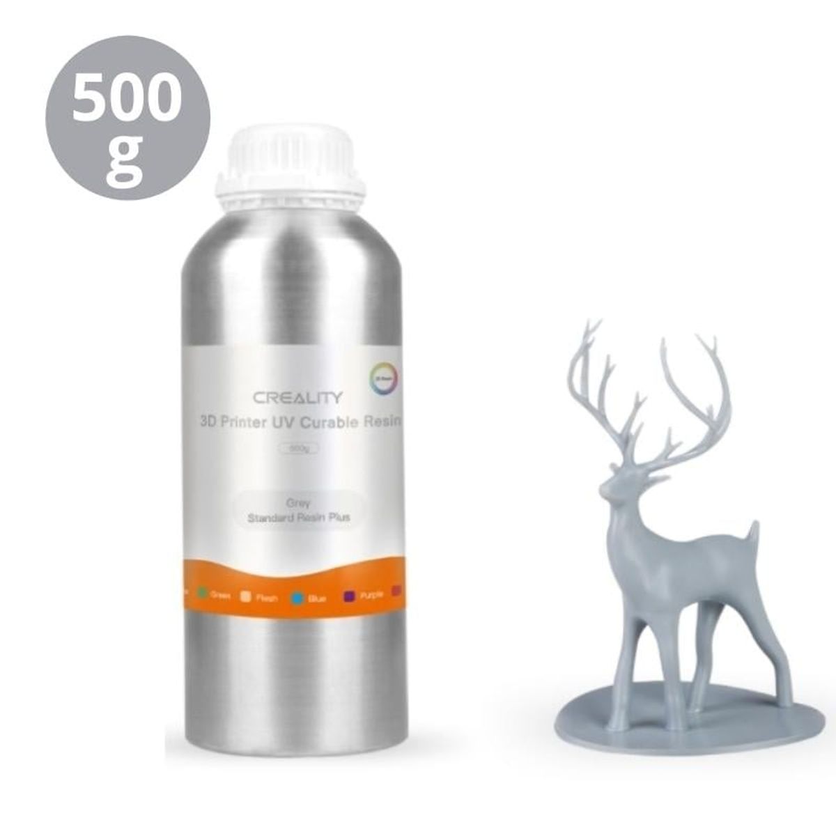 CREALITY - Resina 3D Para Impresoras Creality Plus Impresoras 3d 500g Gris