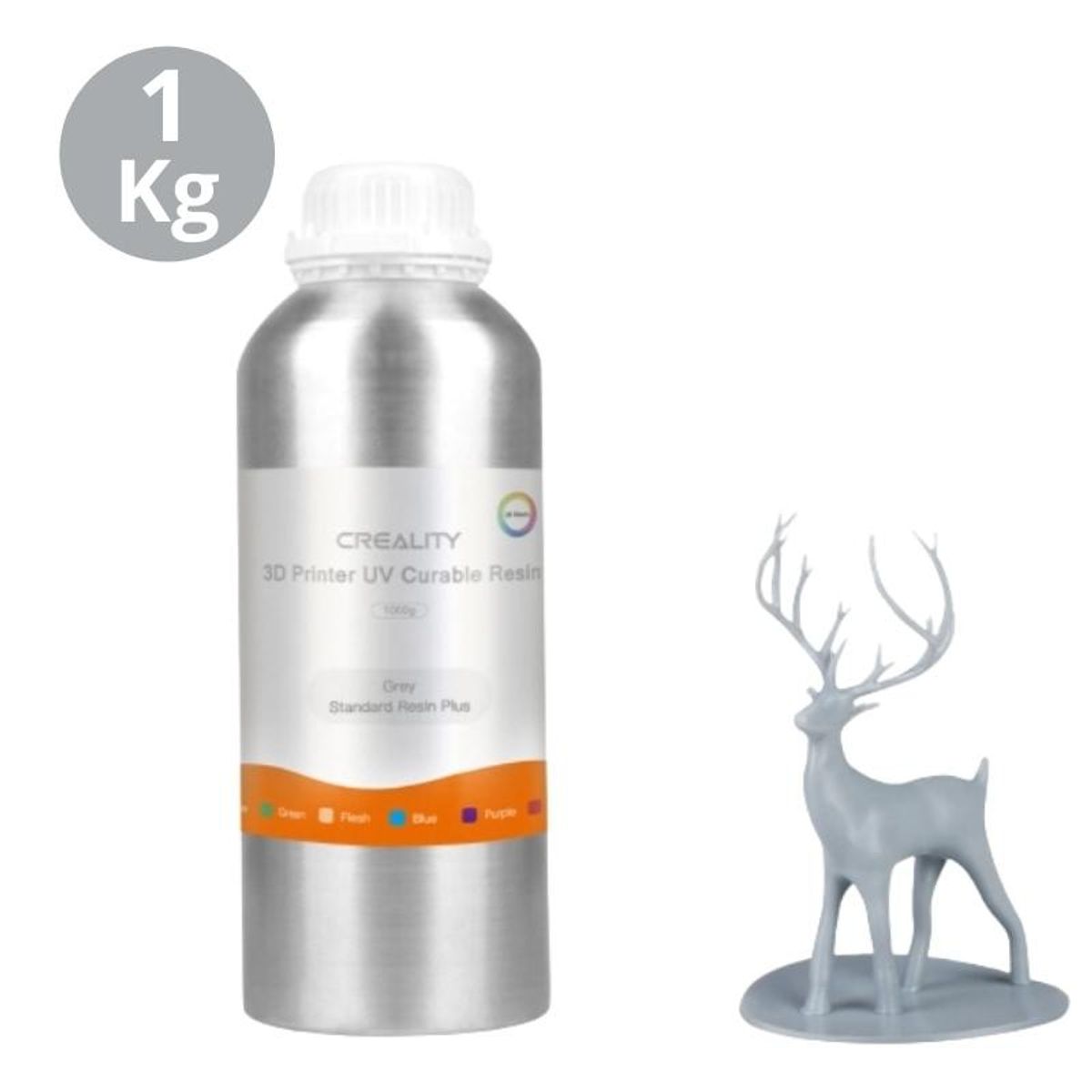 CREALITY - Resina 3D Para Impresoras Creality Plus 3d 1000g Gris
