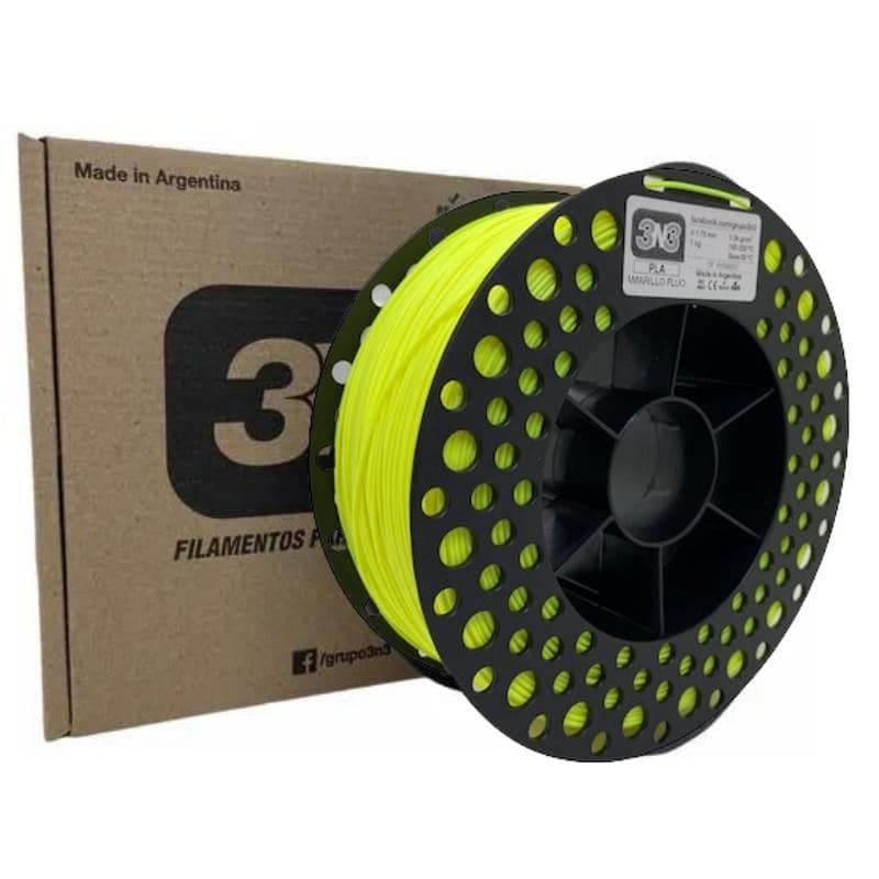 3N3 - Filamento 3D Pla 3n3 1kg 175mm Amarillo Fluorescente