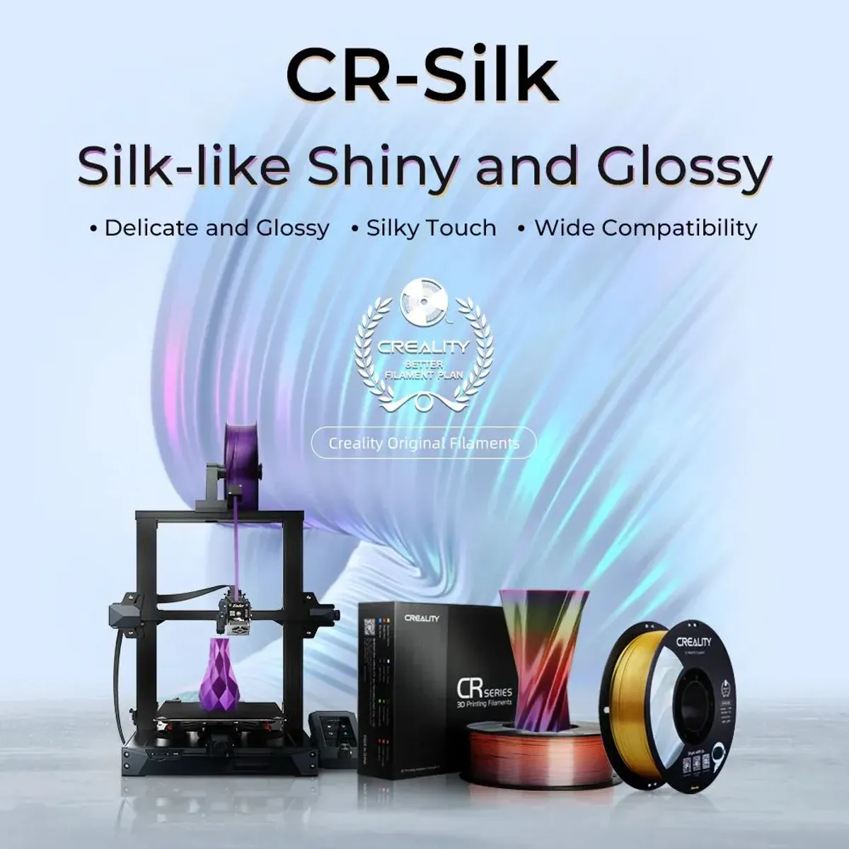CREALITY - Filamento CREALITY PLA Seda 1kg 1.75 mm Cobre para impresión 3D brillante