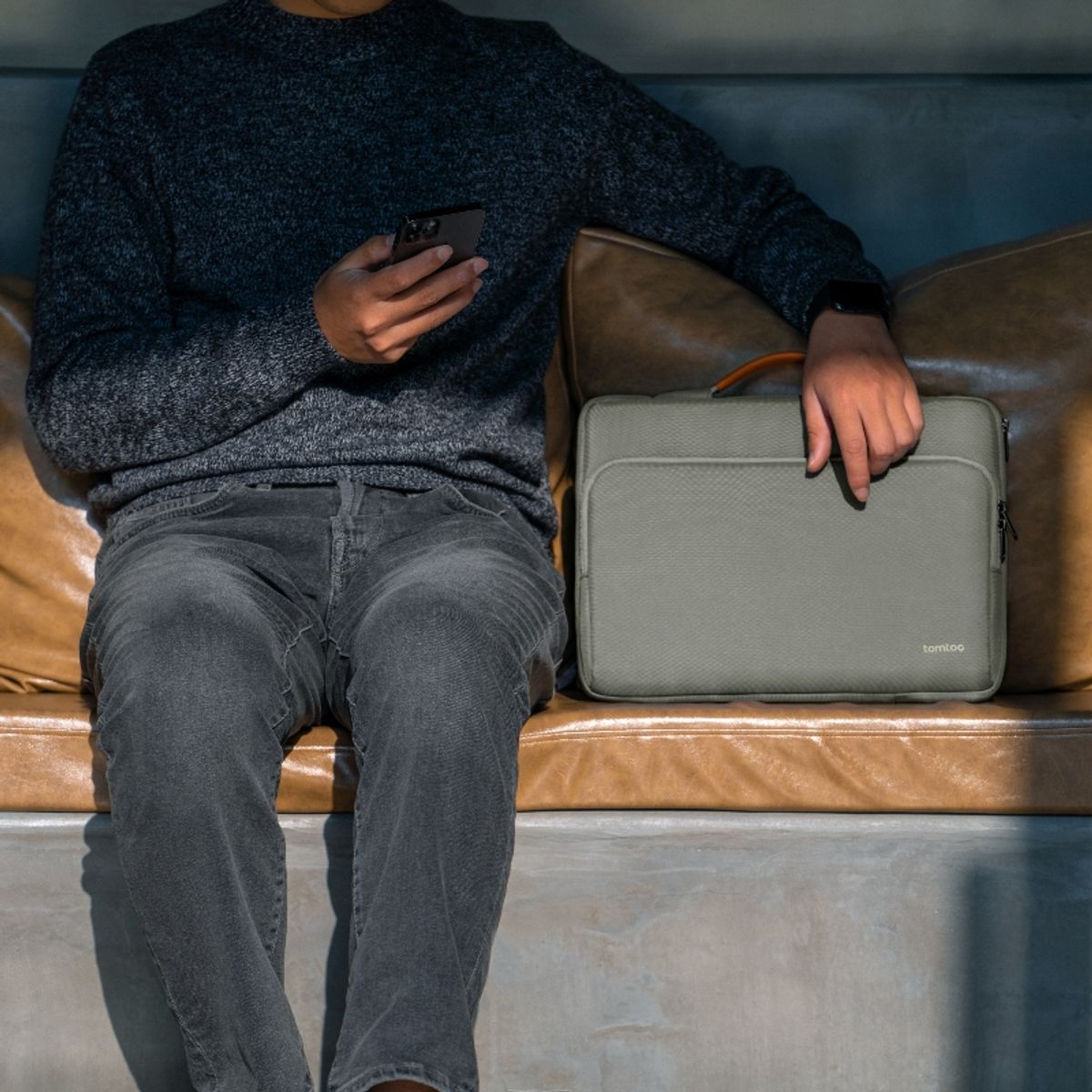 TOMTOC - Funda A14 Para Notebook/macbook De 13'' Gris