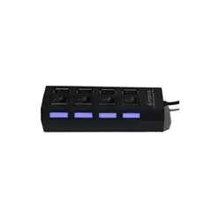GENERICO - Hub Usb 2.0 4 Bocas Botones Switch Encendido
