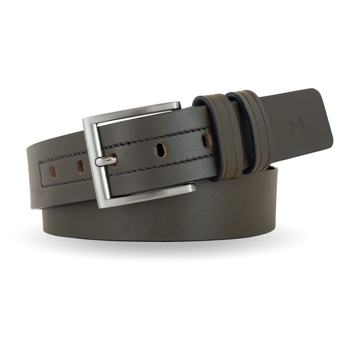 MIURA - Cinturón Cuero Genuino Murat Verde Miura