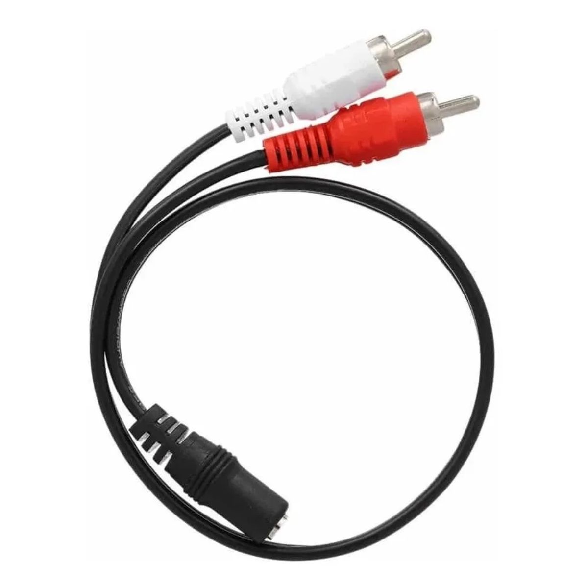 GENERICO - Cable de Audio Hembra 3,5 a 2 PLUG (Blanco Rojo)
