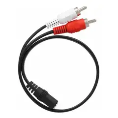 GENERICO - Cable de Audio Hembra 3,5 a 2 PLUG (Blanco Rojo)